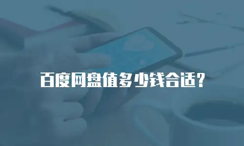 百度网盘值多少钱合适？