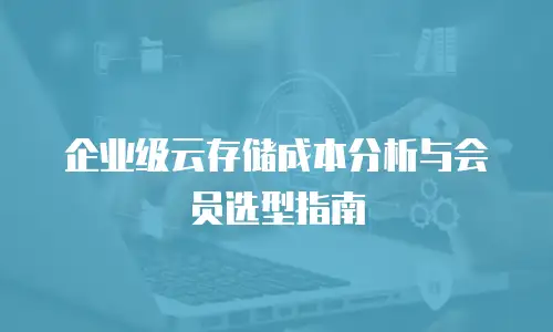 企业级云存储成本分析与会员选型指南