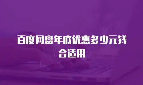 百度网盘年底优惠多少元钱合适用