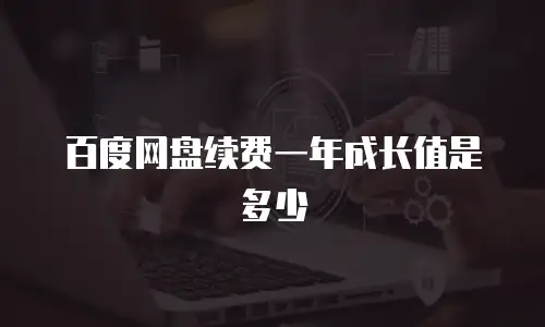 百度网盘续费一年成长值是多少