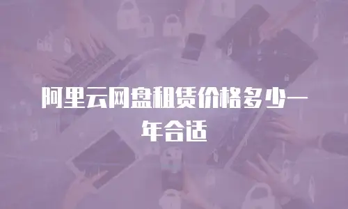 阿里云网盘租赁价格多少一年合适