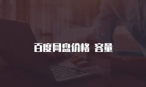 百度网盘价格 容量
