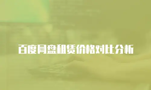 百度网盘租赁价格对比分析