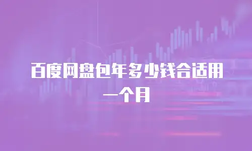 百度网盘包年多少钱合适用一个月