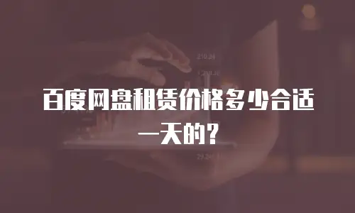 百度网盘租赁价格多少合适一天的？
