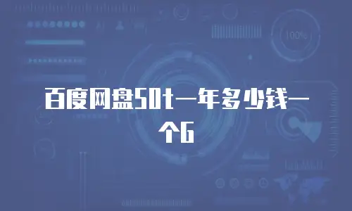 百度网盘50t一年多少钱一个G