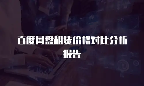 百度网盘租赁价格对比分析报告