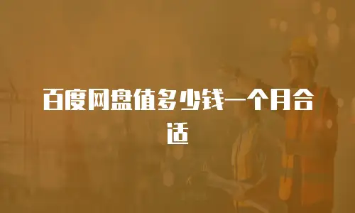 百度网盘值多少钱一个月合适