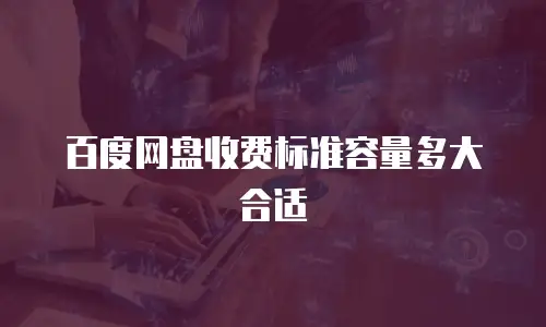 百度网盘收费标准容量多大合适