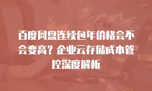百度网盘连续包年价格会不会变高？企业云存储成本管控深度解析