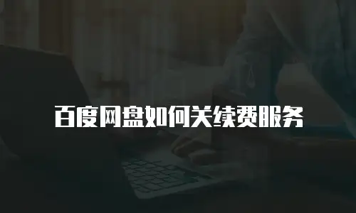 百度网盘如何关续费服务