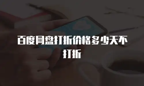 百度网盘打折价格多少天不打折