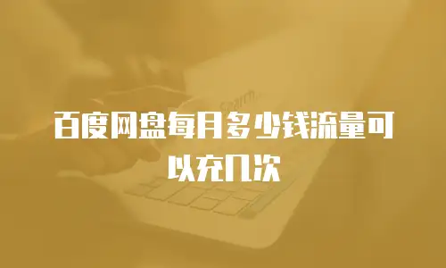 百度网盘每月多少钱流量可以充几次