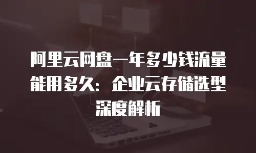 阿里云网盘一年多少钱流量能用多久：企业云存储选型深度解析