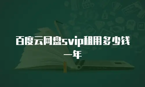 百度云网盘svip租用多少钱一年