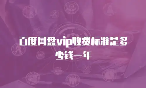 百度网盘vip收费标准是多少钱一年