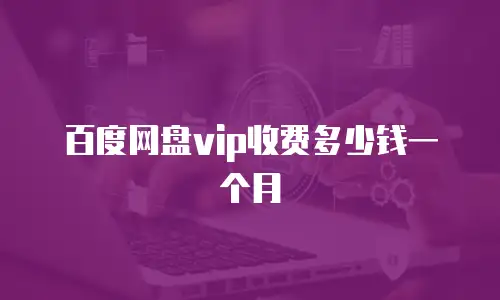 百度网盘vip收费多少钱一个月