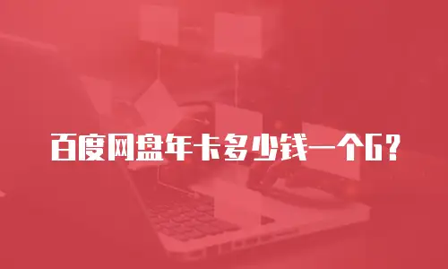 百度网盘年卡多少钱一个G？