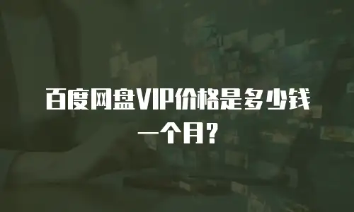 百度网盘VIP价格是多少钱一个月？