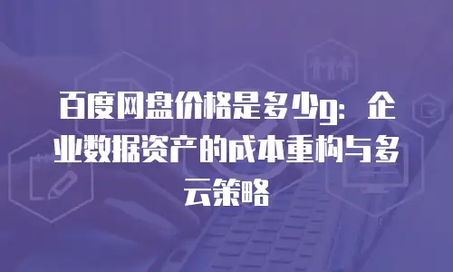 百度网盘价格是多少g：企业数据资产的成本重构与多云策略