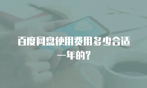 百度网盘使用费用多少合适一年的？