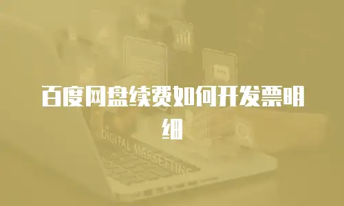 百度网盘续费如何开发票明细