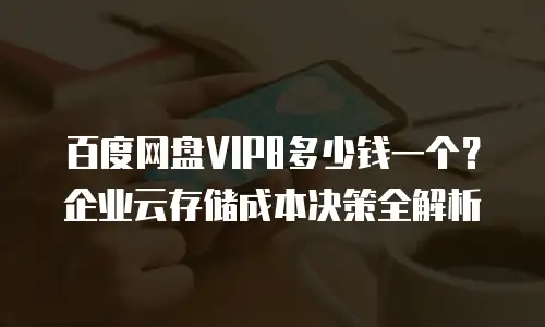 百度网盘VIP8多少钱一个？企业云存储成本决策全解析