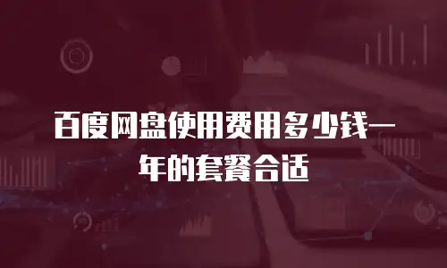 百度网盘使用费用多少钱一年的套餐合适