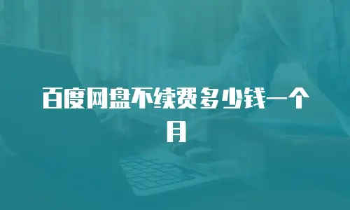 百度网盘不续费多少钱一个月