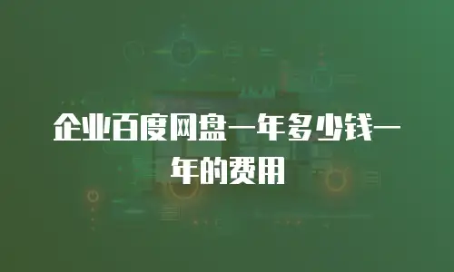 企业百度网盘一年多少钱一年的费用