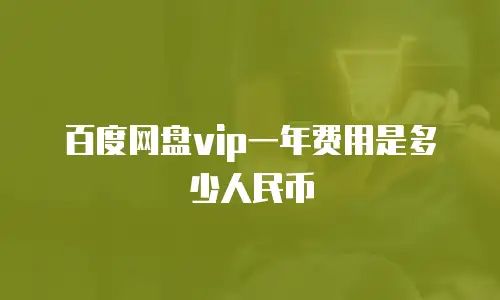 百度网盘vip一年费用是多少人民币