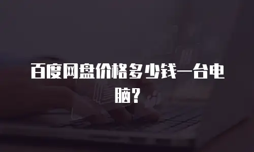 百度网盘价格多少钱一台电脑？