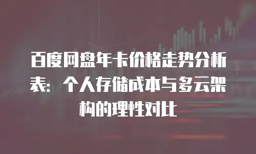 百度网盘年卡价格走势分析表：个人存储成本与多云架构的理性对比