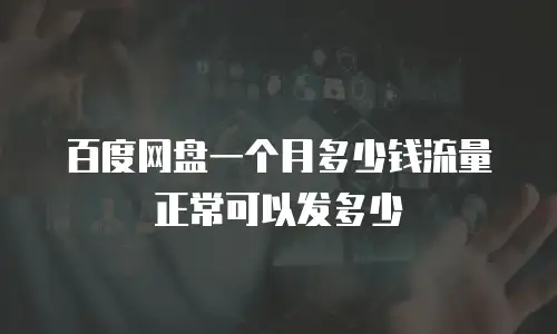 百度网盘一个月多少钱流量正常可以发多少