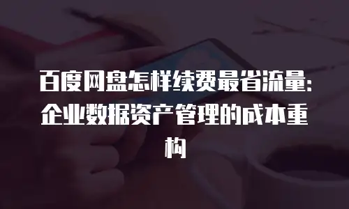 百度网盘怎样续费最省流量：企业数据资产管理的成本重构