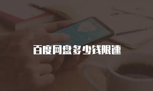 百度网盘多少钱限速