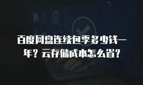百度网盘连续包季多少钱一年？云存储成本怎么省？
