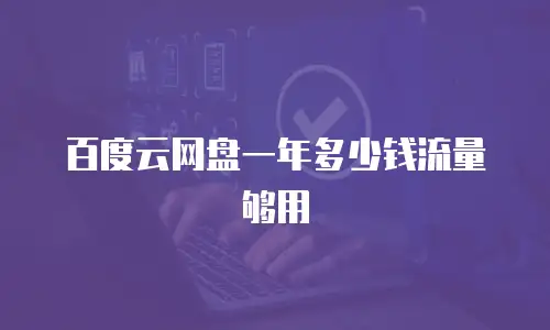 百度云网盘一年多少钱流量够用