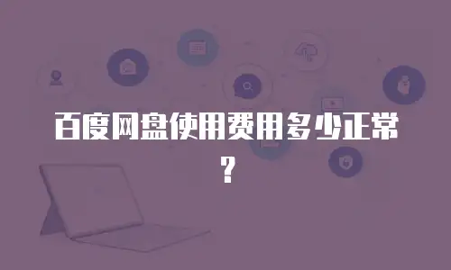 百度网盘使用费用多少正常？