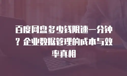 百度网盘多少钱限速一分钟？企业数据管理的成本与效率真相