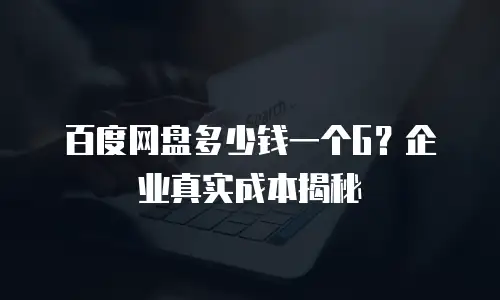 百度网盘多少钱一个G？企业真实成本揭秘
