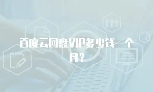 百度云网盘VIP多少钱一个月？