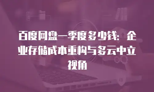 百度网盘一季度多少钱：企业存储成本重构与多云中立视角