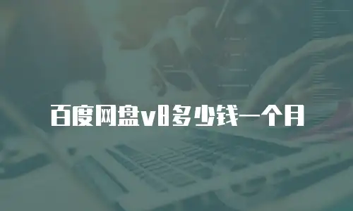 百度网盘v8多少钱一个月