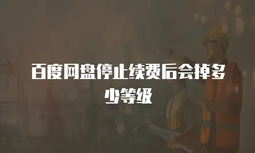 百度网盘停止续费后会掉多少等级