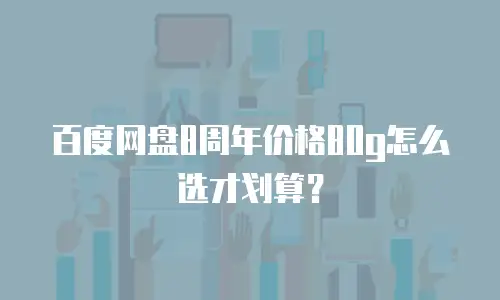 百度网盘8周年价格80g怎么选才划算？