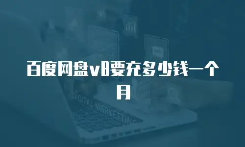 百度网盘v8要充多少钱一个月