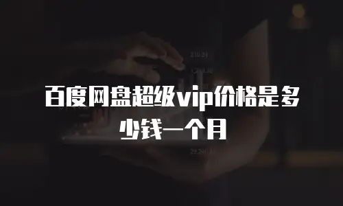 百度网盘超级vip价格是多少钱一个月