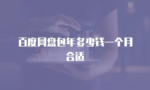百度网盘包年多少钱一个月合适