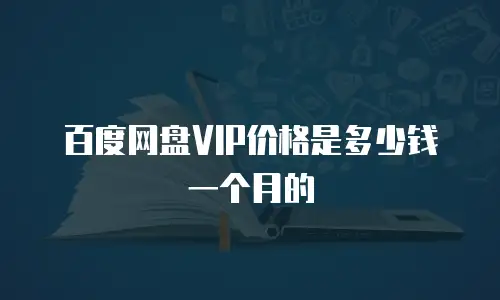 百度网盘VIP价格是多少钱一个月的